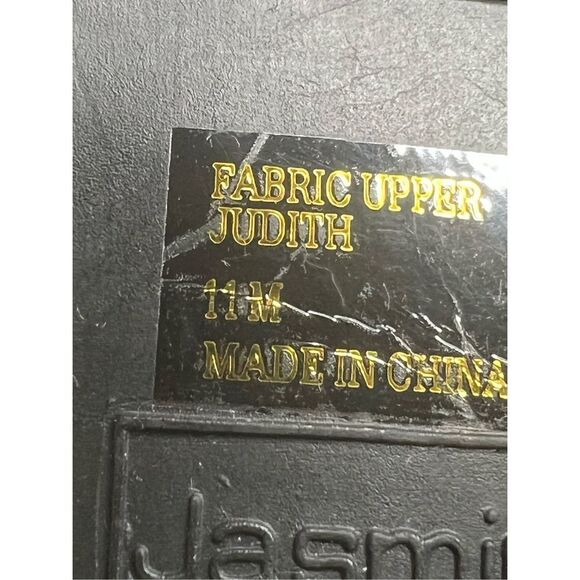 Jasmin Navy Blue Stretch Macrame  Leather Combination Flat Heel Sling Back Slip - Picture 5 of 5